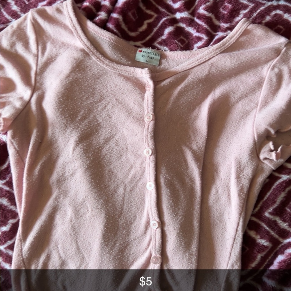 Pink Button-Up Top